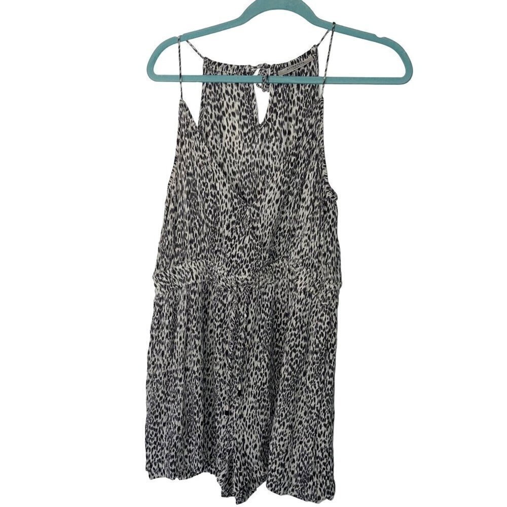 AllSaints Womens Romper Size Large Maya Leopard Print Pure Viscose Made In India